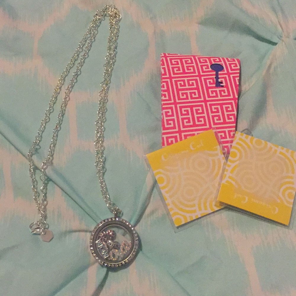 Origami Owl Necklace with Keychain